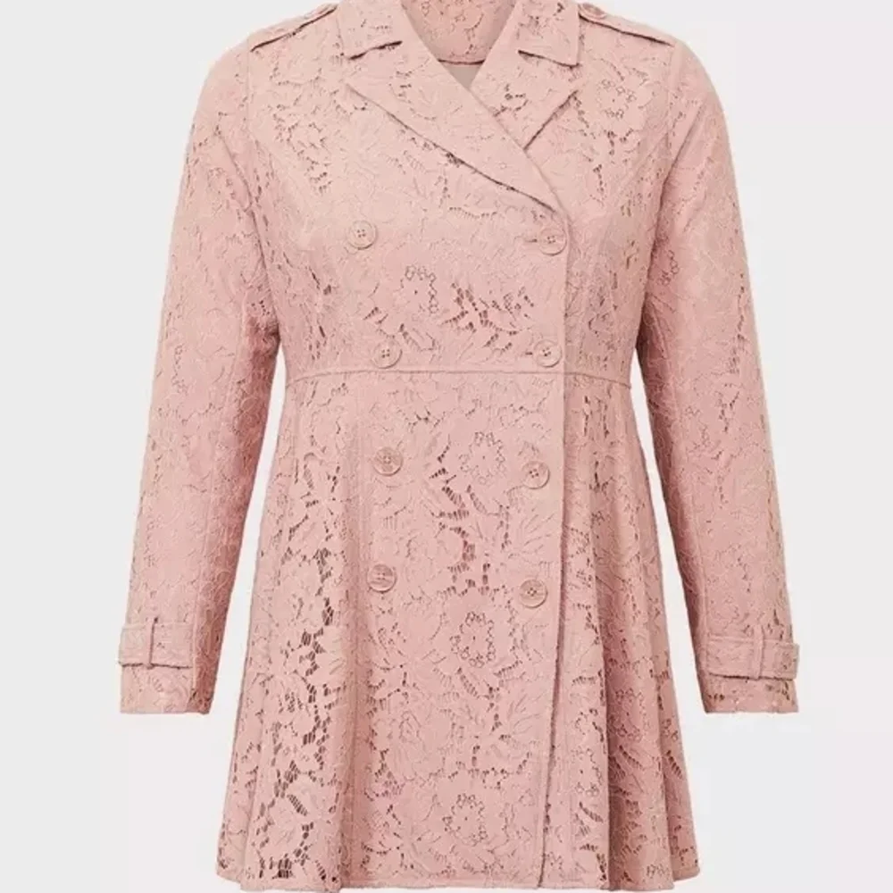 Torrid Pink Lace Pea Coat - Picture 1 of 16